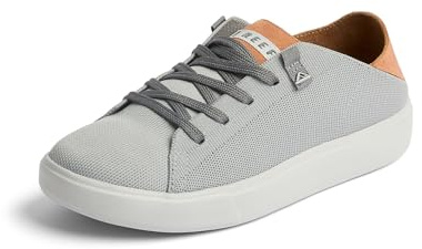 REEF Swellsole Terramar Mens Shoe, Lightweight & Breathable, Memory Foam Footbed, Fold Down Heel, Grey/Tan, 12