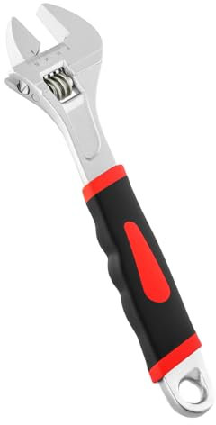 QWORK® Llave ajustable 300 mm - Ancho de mandíbula máx. 40 mm - Llave ajustable con mango ergonómico