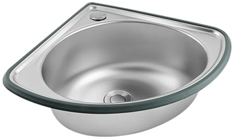 CWCQGH Stainless Steel Sink Wall-Mounted Corner Sink 1 Bowl Kitchen Sink Single Bowl Corner Sink Washbasin