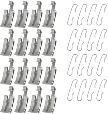 Kit di clip e distanziali per cavi riscaldanti, clip per cavi in metallo, clip per riscaldamento per grondaie e tetti, per installazione e sbrinamento dei cavi