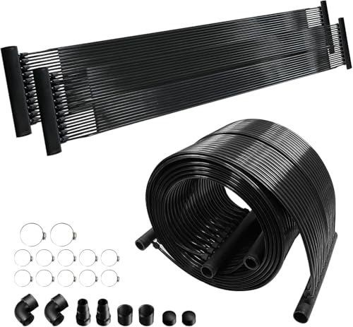 Fayelong 2.5FT X 10FT/ 20FT Pannello Solare Del Riscaldatore Della Piscina Con Il Connettore Del Tubo Flessibile Per La Piscina in Terra, Piscina Sopra Terra