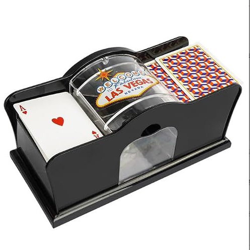 YUNYODA Automatic Card Shuffler Machine, Manual Shuffler, Black