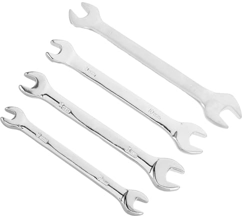 CLISPEED 4 piezas Llave de Boca Abierta Doble Cromo-vanadio para Reparación Automotriz y Ensamblaje Muebles de Llaves Métricas Delgadas y Versátiles