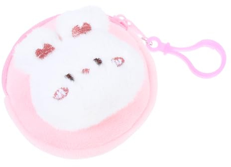 LIFKOME Mini Peluche Conejito Monedero para Pequeño y Portátil Bolsa de Almacenamiento y Funcional para Monedas y Auriculares Diseño Compacto y Ligero