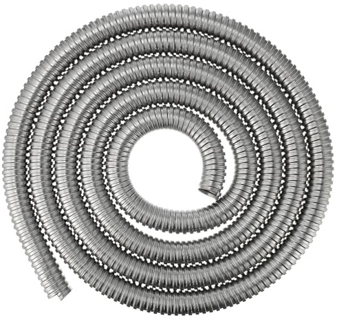 Alipis Manguera Roscada de Acero Inoxidable 304 Protector de Funda de Cable Flexible de 3 Metros Manguito de Protección de Cables Metálicos Diámetro Interior de 20 MM para Industria