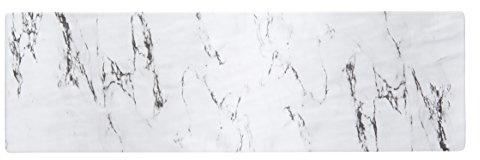 Kitchen Craft We Love Verano Redondo melamina, alimentos fuente de servir, melamina, White Marble Effect, 53 x 16 x 1.5 cm