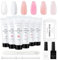 Makartt Poly Nagel Gel Starter Set - 6 Farben Classic Builder 3D Gel Nagelverlängerung for Nail Art mit Base Top Coat Instrument Geschenk Set für den Salon DIY