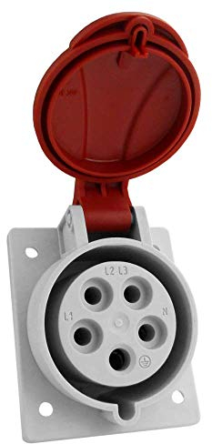Schräg Einbausteckdose 32A 400V 5P IP54 CEE Steckdose Doktorvolt 6411