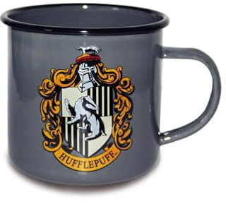 Logoshirt - Harry Potter - Hufflepuff Logo I Enamel Mug I Outdoor Mug I with Motif I Approx. 300 ml I Licensed Original Design