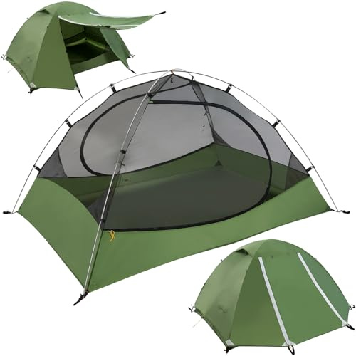 Clostnature Lightweight Backpacking Tent - 4 Person Ultralight Waterproof Camping Tent, 3 Season Large Size Easy Setup Tent for Family, Outdoor, Hiking and Mountaineering