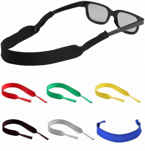 Voarge 6 Cordoncino elastico neoprene per occhiali da sole e occhiali sportivi, porta occhiali da testa fascia galleggiante antiscivolo Cord