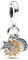 PANDORA Bicolor Himmlischer Dreifacher Charm-Anhänger aus Sterling Silber mit 14 Karat vergoldeter Metalllegierung, Cubic Zirkonia, Kompatibel Moments, 762676C01