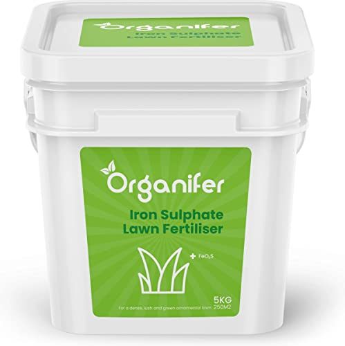 Engrais Au Sulfate De Fer (5 Kg - 250 M2) - Démousse - Sulfate De Fer Contre Mousse - Démosseur - Engrais - Sulfate De Fer Pour Pelouses - Organifer
