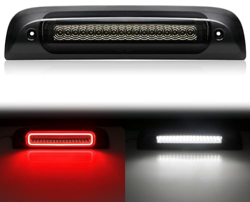 SHINEFIT LED Third 3rd Brake Light Replacement for 2014-2019 Silverado Sierra 1500 2500HD 3500HD High Mount F1 Style Strobe Brake Light Smoked Lens