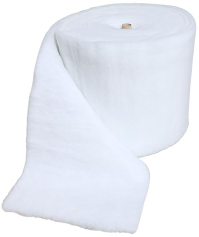 Polyestervadd brandhämmande hypoallergen 68 cm bred polyester vadd rulle för quiltning, sängkläder, kuddar, klädsel, sömnad, stoppning och hantverk (vikt: 475 gsm/14 oz, 5 meter)