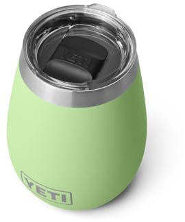 YETI Rambler 10 oz Wine Tumbler, Vacuum Insulated, Stainless Steel with MagSlider Lid, Key Lime