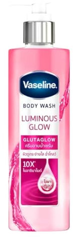 Vaseline Körperwäsche, Luminous Glow, Glutaglow Technologie, 10X Niacinamid, Hyaluronsäure, strahlende Haut, fruchtige Duftnote 425 ml