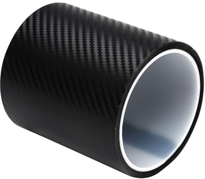 HENGBIRD Film de protection de peinture pour voiture - Noir - 10 cm x 3 m - Film de protection de peinture pour voiture - Film de carbone adhésif pour seuil de porte de voiture