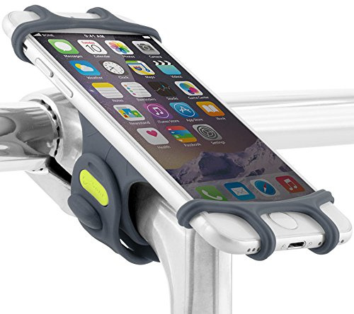 Bone Bike Tie Pro 1, Bike Cell Phone Mount for Stem, Scratch-Free Silicone Holder & Quick Setup, Universal Cycling Phone Holder Compatible with 4.0-6.0 Smartphones (Slate Blue - Stem)