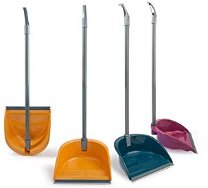 FercasaShop®- Alzaimmondizia pieghevole easy up - Paletta richiudibile salvaspazio con manico Metallico a vite con profilo in gomma colori assortiti