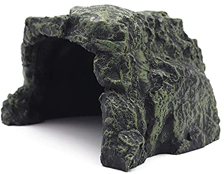 Reptilienversteck Höhle Schildkröte Felsen Aquarium Dekoration Terrarium Stein Versteck Natürlicher Lebensraum Ornament für Gecko Spinnen Frösche Eidechsen Fische Amphibien