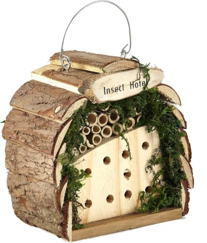 Maison d'hôtel en bois naturel à suspendre pour décoration de jardin