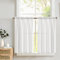TOPICK Scheibengardine Bistrogardine Sheer Vorhang Fenstervorhang Blickdicht Gardine Gaze Paarig Schals Halbtransparent Scheibengardinen Fensterschal für Küche Wohnzimmer Landhaus Weiß 90Bx90H(cm)