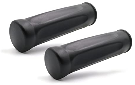 Design61 2X Universal Handgriff Schubkarrengriffe 24-25mm Elastisch in Schwarz