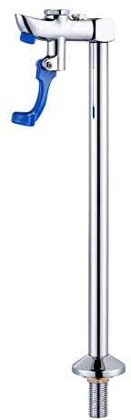 WOWOW Glass Filler Faucet, 14-Inch Water Filler Faucet Deck Mount Pedestal Glass Filling Water Station, Stainless Steel Push Cup Tap for Bar Hotel Restaurant and Public Lounge