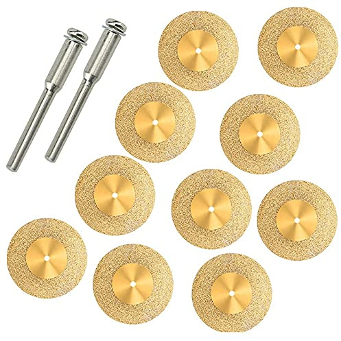 industrious 10 pezzi mola da taglio diamantata dischi tagliati utensili rotanti rivestiti mola diamantata placcata titanio con/mandrino 35 mm