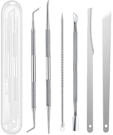 6Pz Pedicure Professionale Piedi Set per Manicure e Pedicure in Acciaio Inox Acciaio Inossidabile Bisturi per Pedicure Raspa perPedicure Lima per Piedi Set di Coltelli perPedicure(6Pz/set)