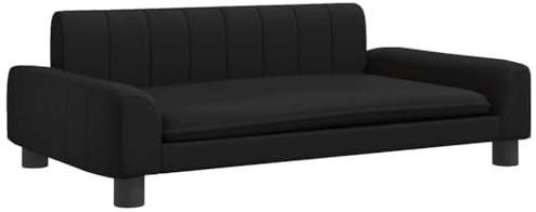 Canapé pour enfants noir 90x53x30 cm similicuir