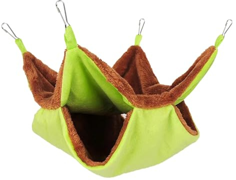 Generico Amaca per Cincillà a Doppio Strato - Biancheria da Letto per Animali Domestici, Cuccia Portatile per Gabbia | Tenda Appesa per Piccoli Animali, Peta