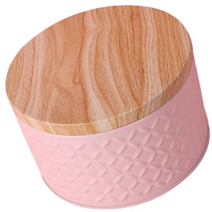 TEHAUX Scatola in Ferro Rotonda Per Dolci e Snack Contenitore Sicuro e Durevole Per Biscotti Caramelle e Piccoli Oggetti Per Regali e Decorazioni Festive