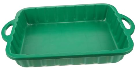 EPIGEIST Vasca Raccolta Olio Motore in Plastico Verde Design Antigoccia e Salvaspazio per Riparazione Auto e Manutenzione Efficiente