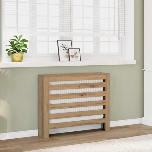 Genérico Cubierta de radiador Madera Color Roble Artesano 104x20x82 cm,Casa y jardín,Accesorios para electrodomésticos,Accesorios para radiadores de calefacción-852698