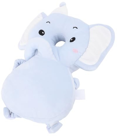 RASTKY Adjustable Baby Head Backpack Cushion with Multifunctional Design, Lightweight Toddler Head Pad for Walking Assistance, Baby Protection (Blue Small Elephant)