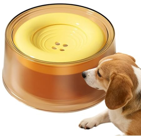 Cuenco de Agua para Perros Disco Flotante Antideslizante De 1,2 L