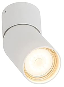 Qazqa - Modern Spotlight Ceiling White - Falo- - Modern - Suitable for LED GU10 | 1 Way Light - Aluminium Surface-Mounted spotway Light - Suitable for Kitchen I Bedroom I
