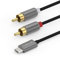 Cubilux USB C auf Cinch Audiokabel [192 kHz/24 Bit DAC] Typ C auf Cinch Stereo Aux Kabel für MacBook, iPhone 16/15, iPad Pro 13/12.9/11, iPad Air 13/5./4., Galaxy S25/S24/S23, Android, Laptop, 10 Fuß