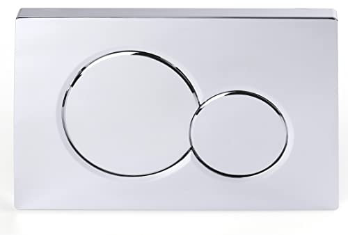 VALLVATER Dual-Flush ställdon platta spegel yta kompatibel med Geberit 115.770.46.6, klar silver