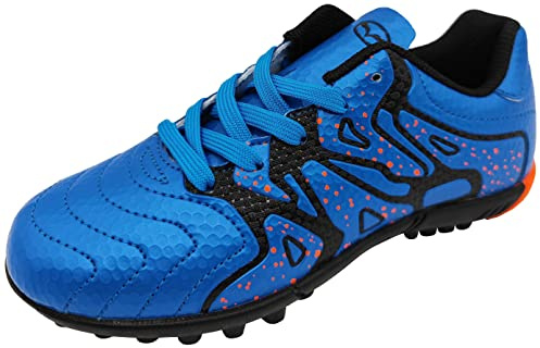 tiebaoGanar Fußballschuhe Herren Low Top Spike Cleats Junge Kinder Unisex Professionelle Outdoor Sport Trainingsschuhe Fussballschuhe Vier Jahreszeiten Blau TBG-S75523/Blue-39