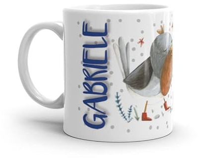 Paolo Chiari Tazza in Ceramica Caffè e Tè, Personalizzata con Nome, Idea Regalo Compleanno per Amici e Familiari, Certificata per Alimenti, Adatta al Microonde, Made in Italy (Gabriele)