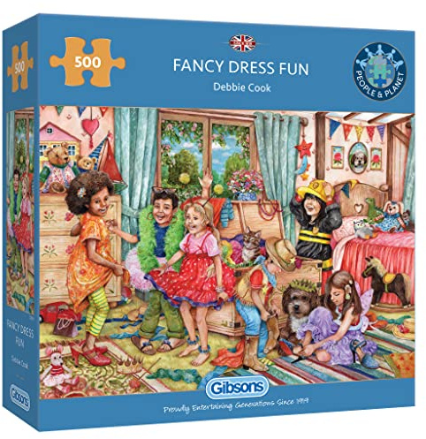 Fancy Dress Fun | 500 Piece Jigsaw Puzzle | Childhood Nostalgia Puzzle | Sustainable Jigsaw Puzzle for Adults | Premium 100% Recycled Board | Great Gift for Adults | Gibsons Games