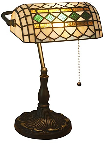 Bankers Lamp Green Restaurant Light for Table Tiffany Lamp Banker Desk Lamps Library Lamp Vintage Lamp Bedside Reading Lamp for Bedroom E27