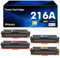 216A W2410A Toner Set Mit Chip Kompatibel für HP 216A Color Laserjet Pro MFP M183fw M182nw M182n M155a M155nw M183 M182 M155 W2410A W2411A W2412A W2413A - Schwarz Cyan Gelb Magenta, 4er-Pack