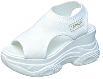 ticticlily Sandales Orthopédiques pour Femmes Chaussures Été Bout Ouvert Sport Plateforme A Blanc 38 EU