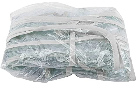 Cochecito de bebé transparente Cubierta para la lluvia Universal Impermeable Protección contra la intemperie Protección para niños pequeños de la lluvia Viento Polvo(Eva Half Open Window)