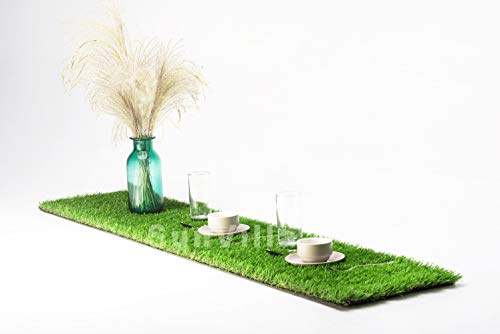 SunVilla 1'X6' Artificial Grass Table Runner for Table Decoration Realistic for Garden Wedding Party Many Sizes 1FTX6FT (6 square FT)
