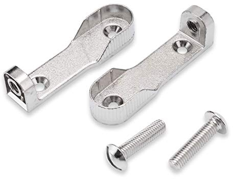 2 Schrankrohrlager für Schrankrohr 15 mm - Kleiderstangen Halterung, Zinkdruckguss vernickelt (Variante 1)